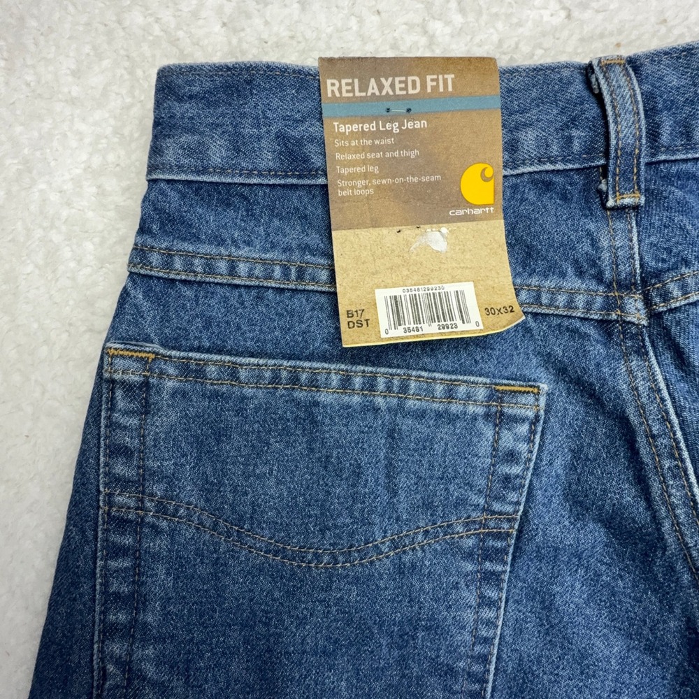 Carhartt Relaxed Fit Tapered Leg Jeans Mens 30x32 B17 DST Darkstone NWT NOS